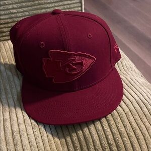 New Era Burgundy Cap with Embroidered Emblem